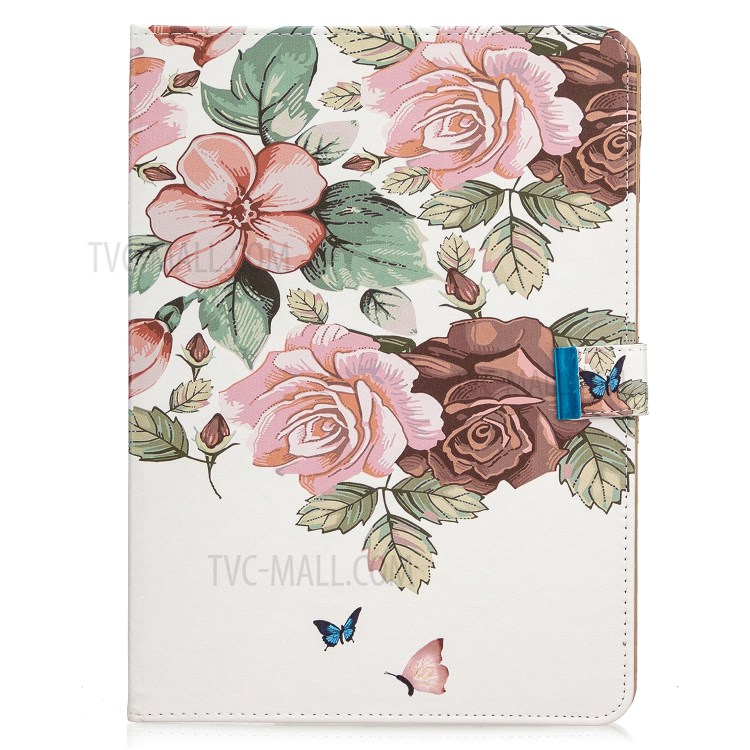Pattern Printing Leather Wallet Case for iPad Pro 11-inch (2020) - Beautiful Flower-2
