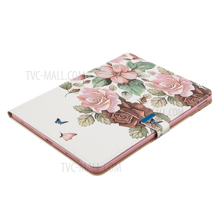 Pattern Printing Leather Wallet Case for iPad Pro 11-inch (2020) - Beautiful Flower-4