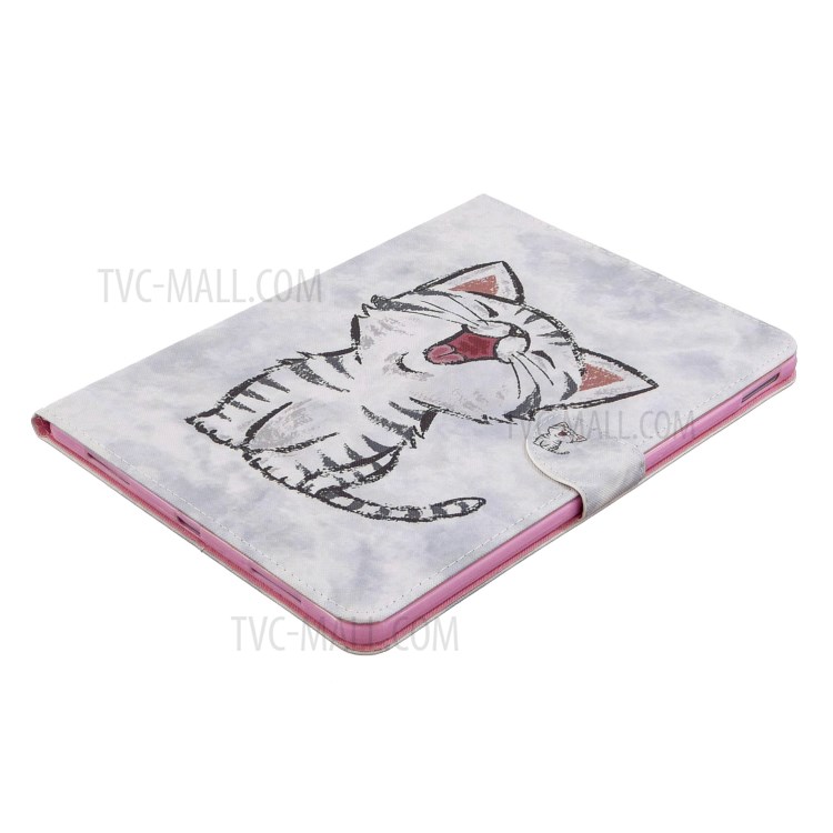 Pattern Printing Leather Wallet Case for iPad Pro 11-inch (2020) - Happy Cat-4