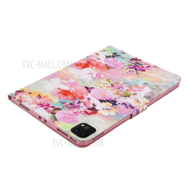 Pattern Printing Leather Wallet Case for iPad Pro 11-inch (2020) - Vivid Flowers-5