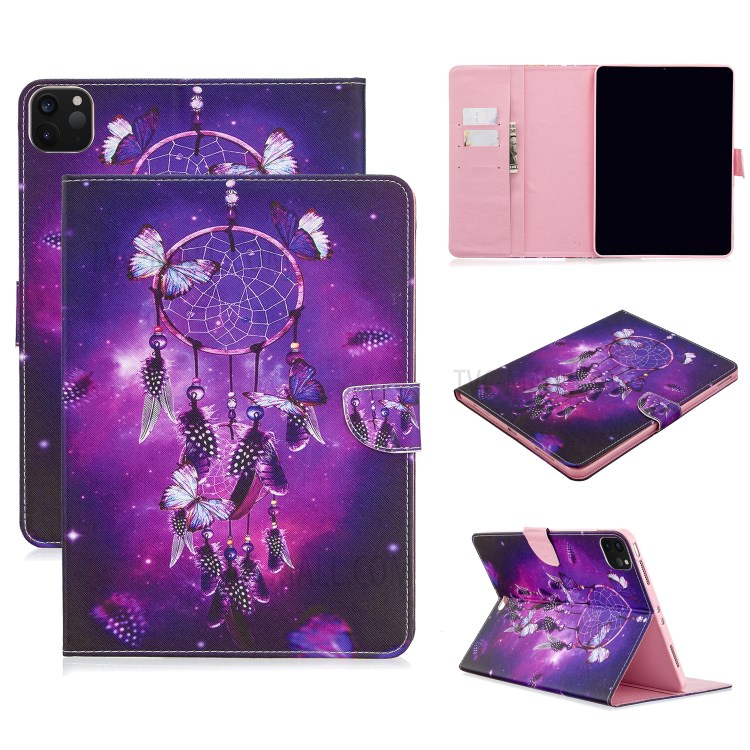 Pattern Printing Leather Wallet Case for iPad Pro 11-inch (2020) - Dream Catcher-1