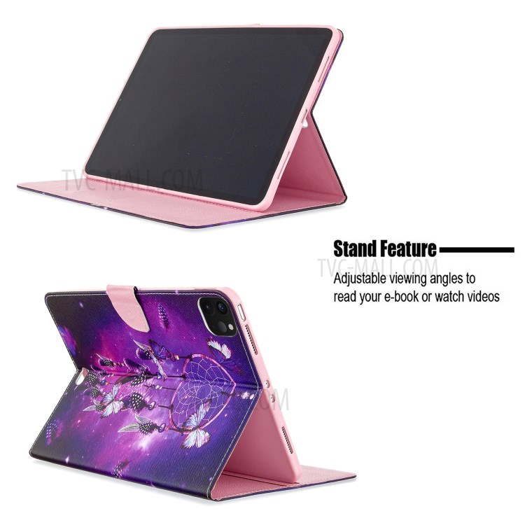 Pattern Printing Leather Wallet Case for iPad Pro 11-inch (2020) - Dream Catcher-9
