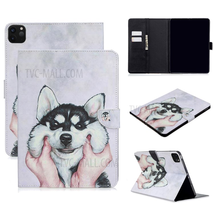 Pattern Printing Leather Wallet Case for iPad Pro 11-inch (2020) - Dog-1