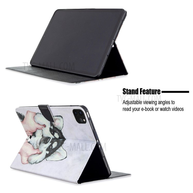 Pattern Printing Leather Wallet Case for iPad Pro 11-inch (2020) - Dog-9