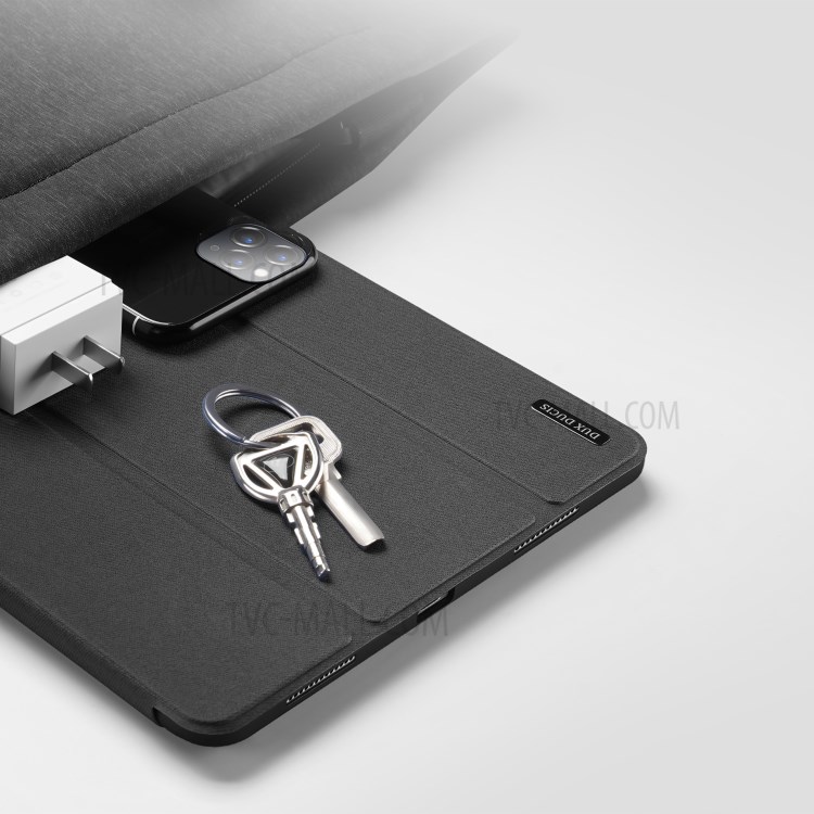 DUX DUCIS Три Раза Стенд Кожа PU Таблетки Оболочку С Держателем Ручки Для Apple Ipad Pro 11-дюймовый (2020) / (2018) - Черный-5
