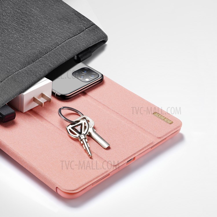 DUX DUCIS DOMO Series Tri-fold Leather Tablet Shell for iPad Pro 12.9-inch (2020)/(2018) - Pink-5