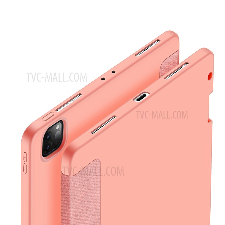 DUX DUCIS DOMO Series Tri-fold Leather Tablet Shell for iPad Pro 12.9-inch (2020)/(2018) - Pink-8