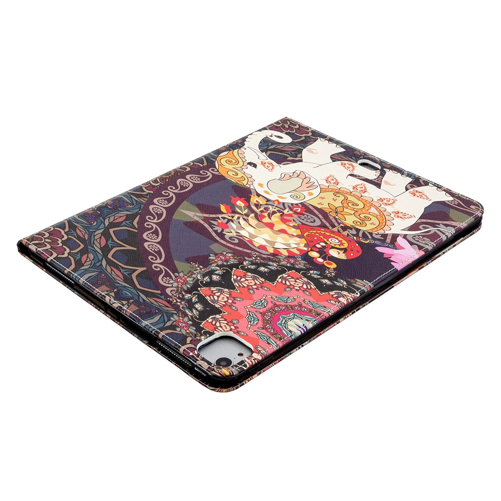 Printing Surface Leather Wallet Stand Case for iPad Pro 12.9-inch (2020) - Tribal Elephant-7
