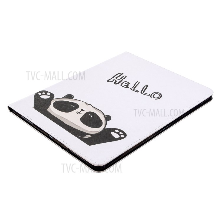 Printing Surface Leather Wallet Stand Case for iPad Pro 12.9-inch (2020) - Hello Panda-6