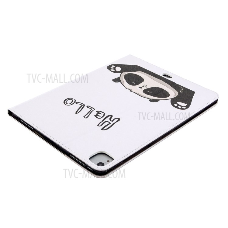 Printing Surface Leather Wallet Stand Case for iPad Pro 12.9-inch (2020) - Hello Panda-7