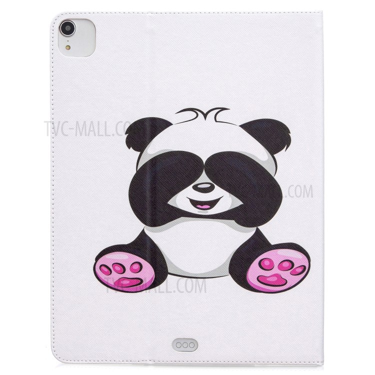 Printing Surface Leather Wallet Stand Case for iPad Pro 12.9-inch (2020) - Adorable Panda-3