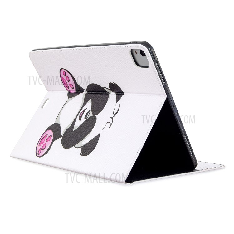 Printing Surface Leather Wallet Stand Case for iPad Pro 12.9-inch (2020) - Adorable Panda-4