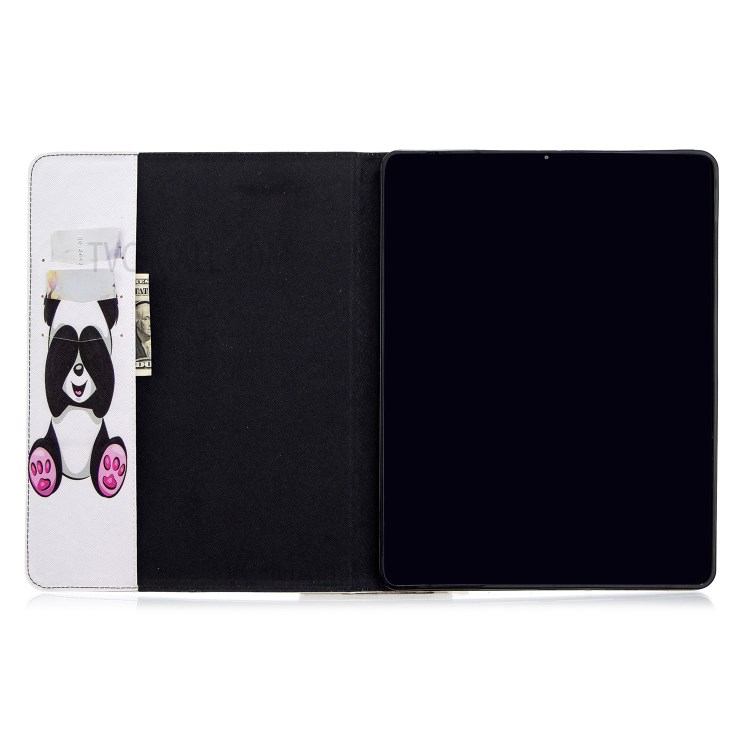 Printing Surface Leather Wallet Stand Case for iPad Pro 12.9-inch (2020) - Adorable Panda-8