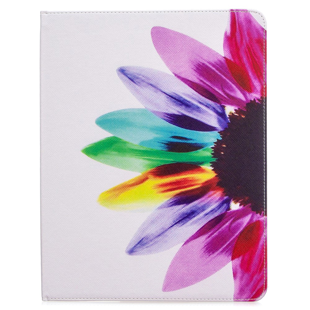 Printing Surface Leather Wallet Stand Case for iPad Pro 12.9-inch (2020) - Colorful Petals-2