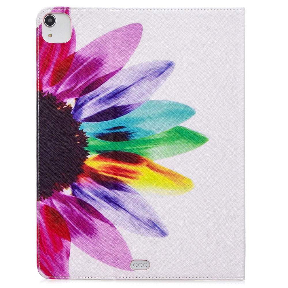 Printing Surface Leather Wallet Stand Case for iPad Pro 12.9-inch (2020) - Colorful Petals-3