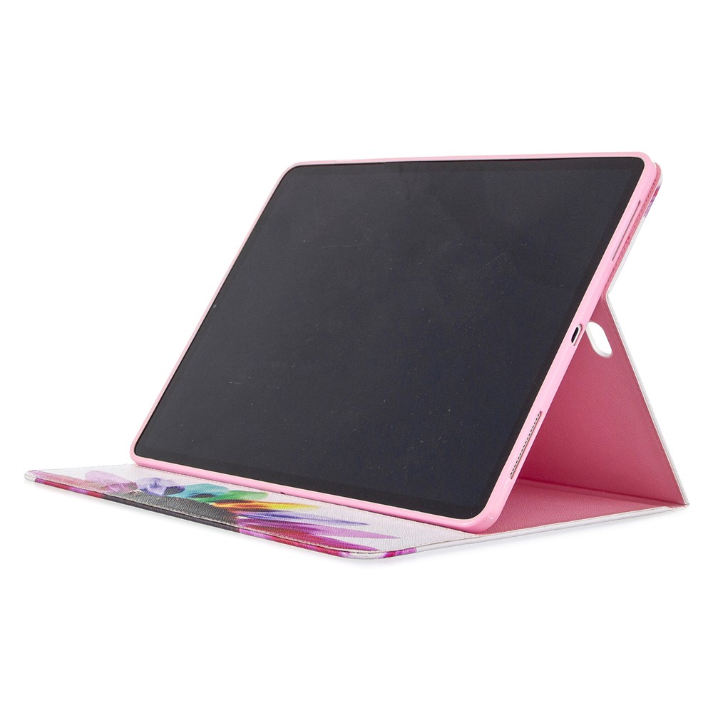 Printing Surface Leather Wallet Stand Case for iPad Pro 12.9-inch (2020) - Colorful Petals-5