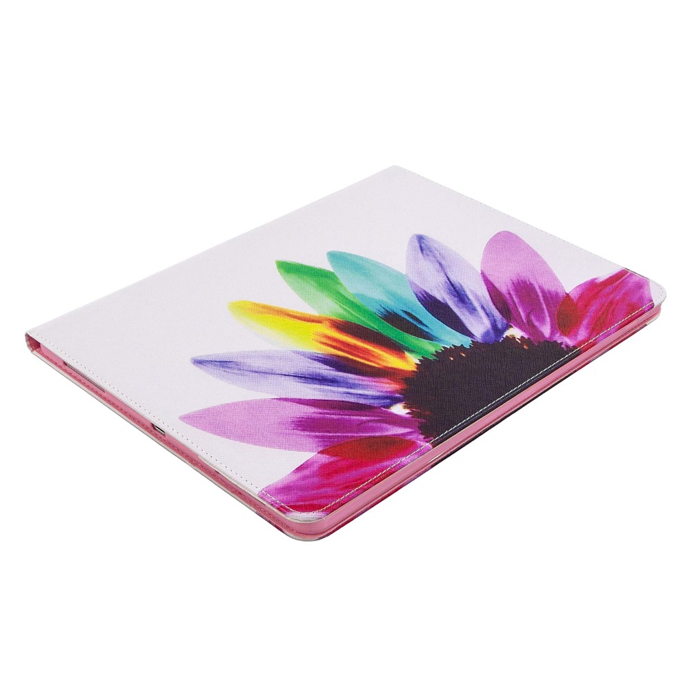 Printing Surface Leather Wallet Stand Case for iPad Pro 12.9-inch (2020) - Colorful Petals-6