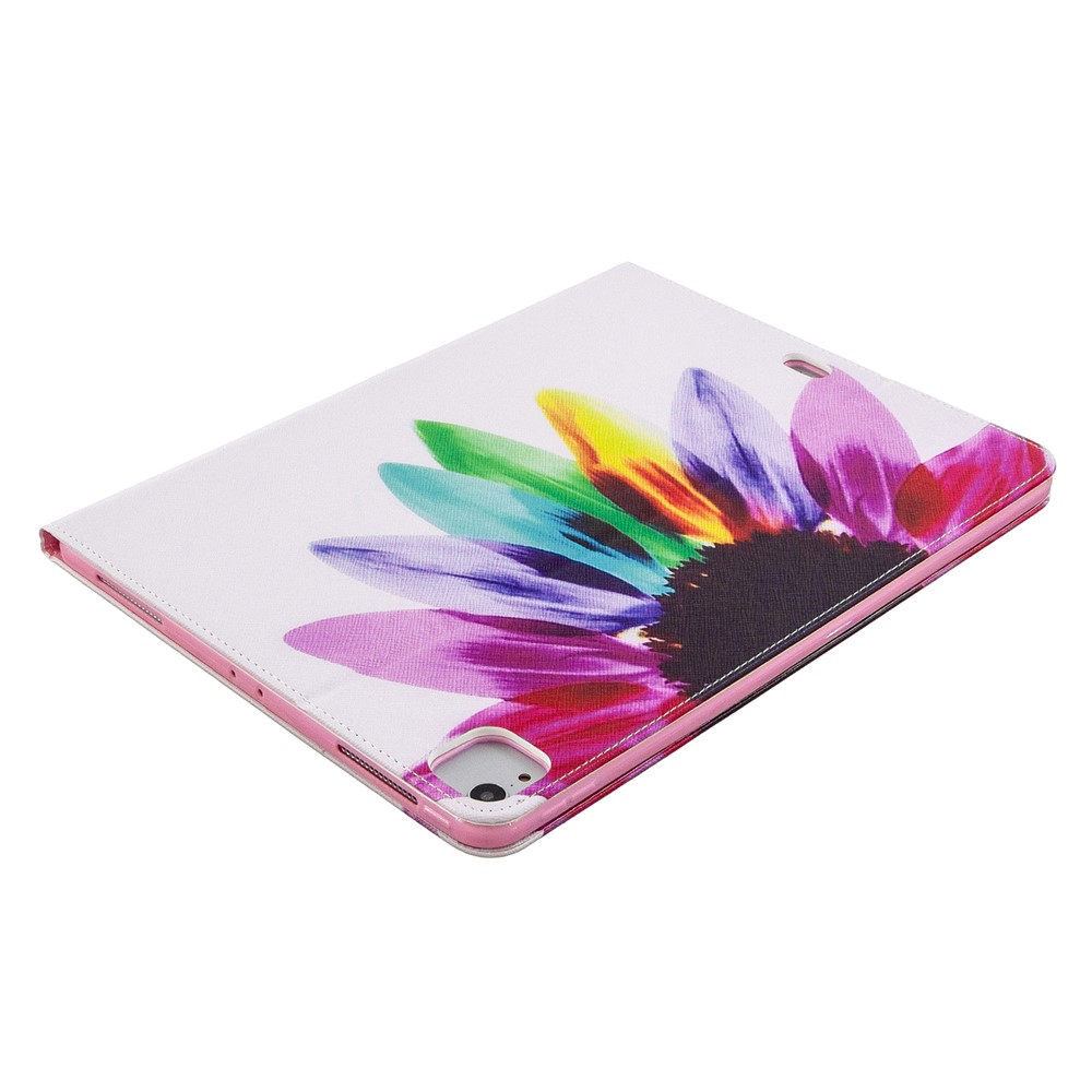 Printing Surface Leather Wallet Stand Case for iPad Pro 12.9-inch (2020) - Colorful Petals-7