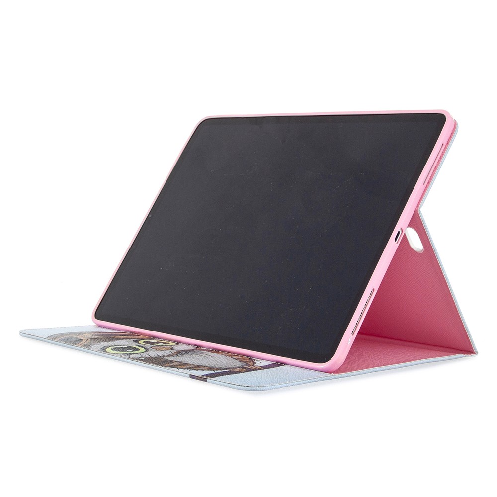 Printing Surface Leather Wallet Stand Case for iPad Pro 12.9-inch (2020) - Adorable Owl-5