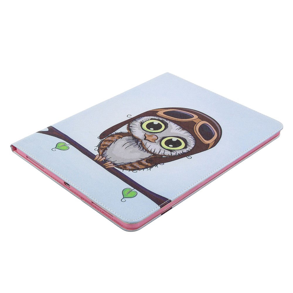 Printing Surface Leather Wallet Stand Case for iPad Pro 12.9-inch (2020) - Adorable Owl-6