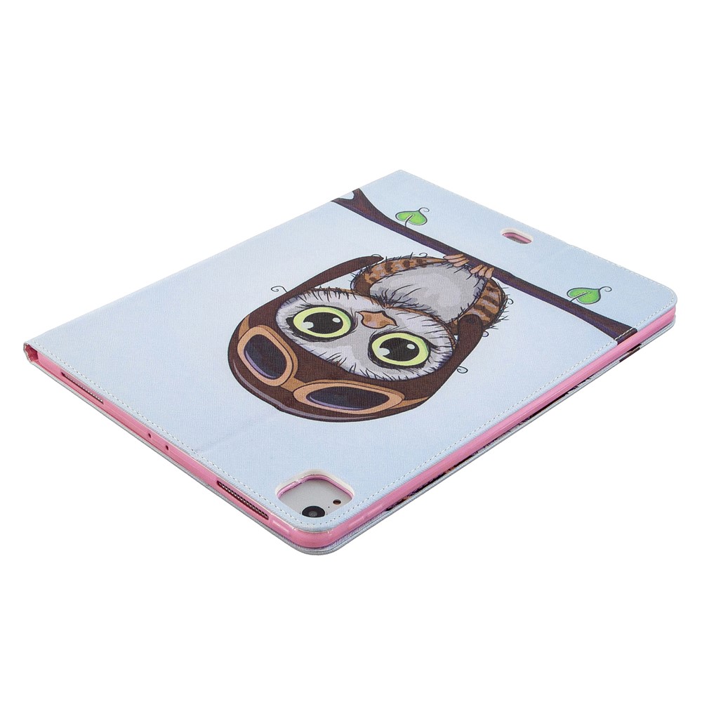 Printing Surface Leather Wallet Stand Case for iPad Pro 12.9-inch (2020) - Adorable Owl-7
