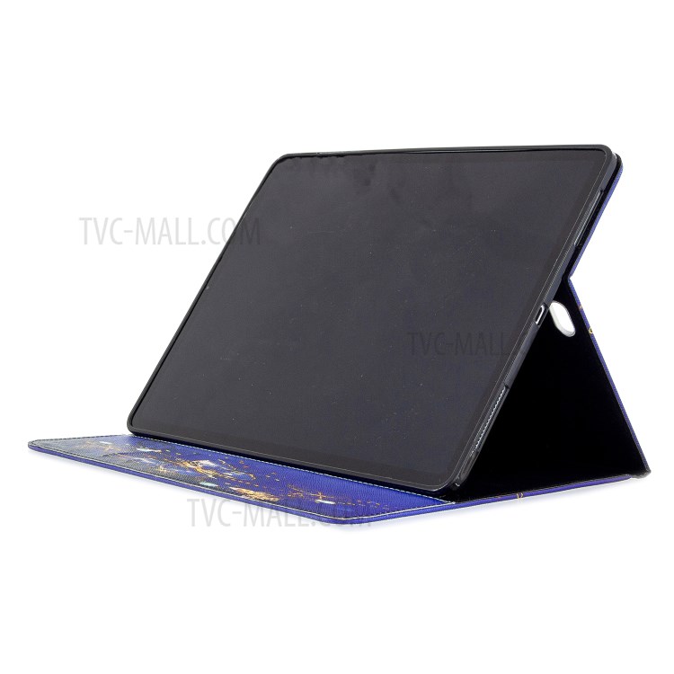 Printing Surface Leather Wallet Stand Case for iPad Pro 12.9-inch (2020) - Shiny Blue Butterflies-5