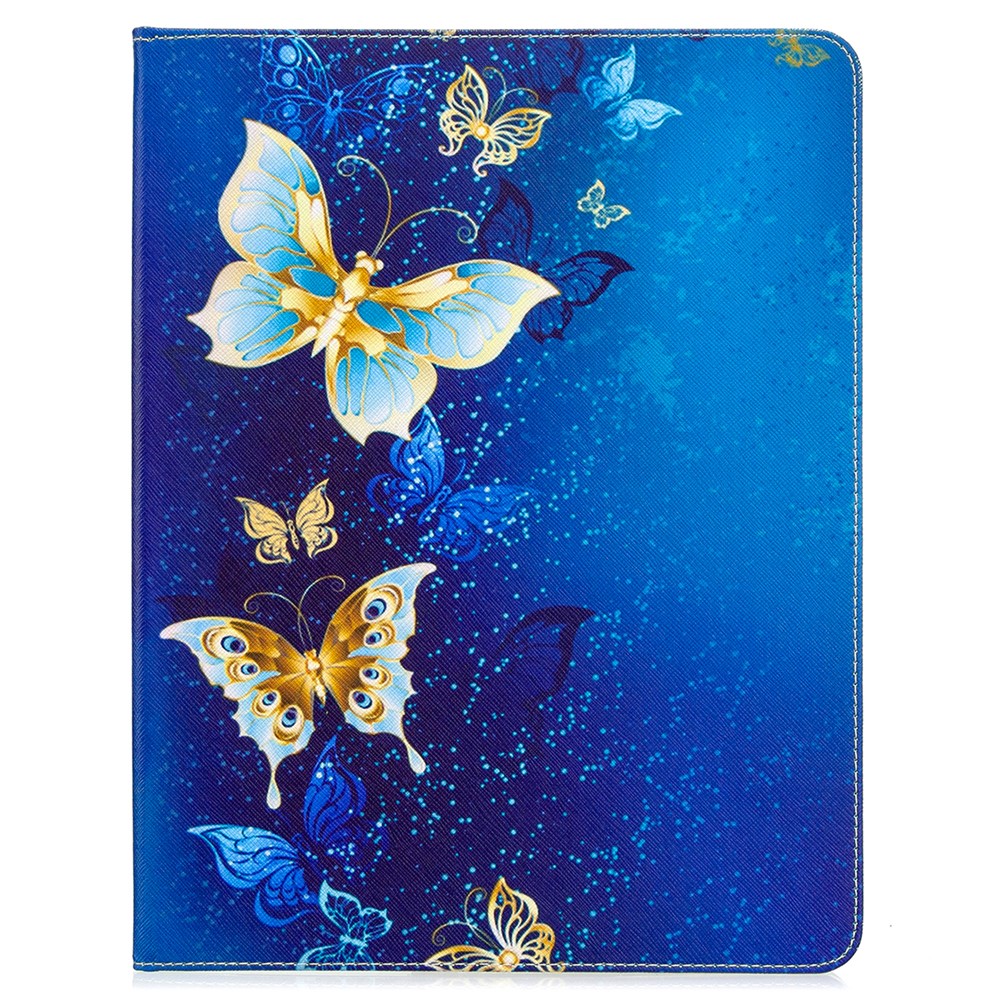Printing Surface Leather Wallet Stand Case for iPad Pro 12.9-inch (2020) - Fairy Butterflies-2