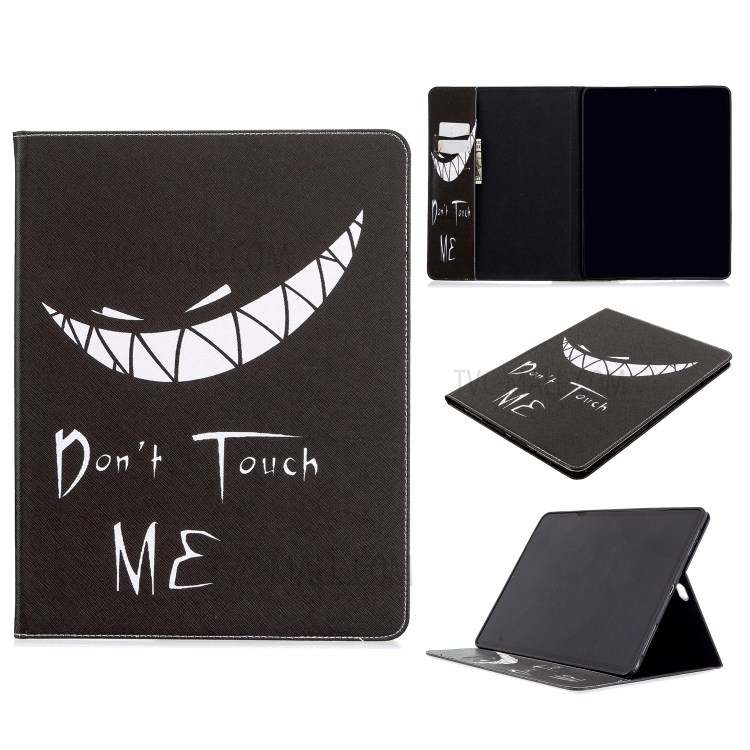 Printing Surface Leather Wallet Stand Case for iPad Pro 12.9-inch (2020) - Do Not Touch Me-1