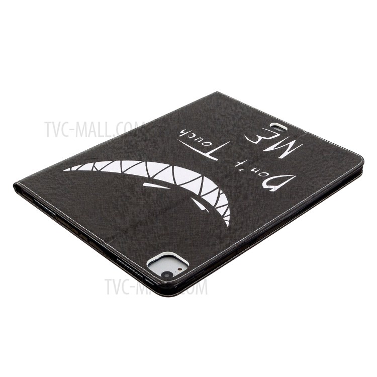 Printing Surface Leather Wallet Stand Case for iPad Pro 12.9-inch (2020) - Do Not Touch Me-7