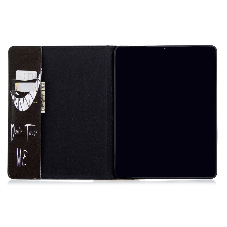 Printing Surface Leather Wallet Stand Case for iPad Pro 12.9-inch (2020) - Do Not Touch Me-8