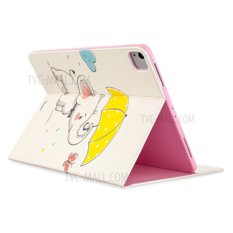 Printing Surface Leather Wallet Stand Case for iPad Pro 12.9-inch (2020) - Liitle Elephant-4