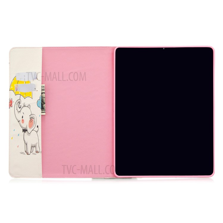 Printing Surface Leather Wallet Stand Case for iPad Pro 12.9-inch (2020) - Liitle Elephant-8