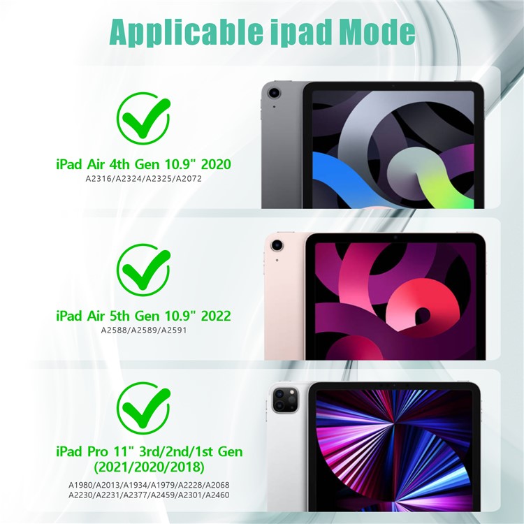 Shockproof TPU + PC Cover with Kickstand for Apple iPad Pro 11-inch (2020)/(2018) - Grey / Cyan-7