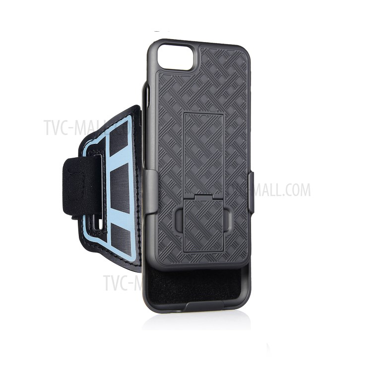 Nylon Woven Surface Sport Wristband PC Case with Kickstand for iPhone SE (2nd Generation)/8/7 4.7 inch-2