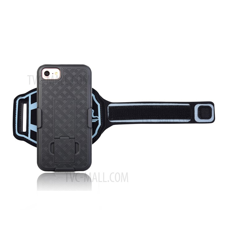 Nylon Woven Surface Sport Wristband PC Case with Kickstand for iPhone SE (2nd Generation)/8/7 4.7 inch-3