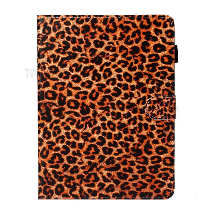 Pattern Printing Card Holder Leather Tablet Case for iPad Pro 11-inch (2020)/(2018) - Brown Leopard-1