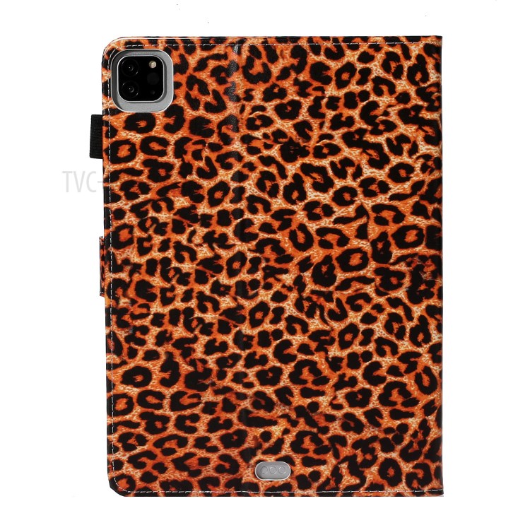 Pattern Printing Card Holder Leather Tablet Case for iPad Pro 11-inch (2020)/(2018) - Brown Leopard-2