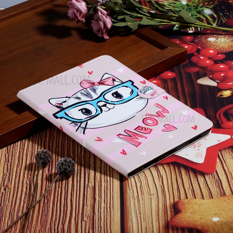 Pattern Printing Card Holder Leather Tablet Case for iPad Pro 11-inch (2020)/(2018) - Cute Cat-6