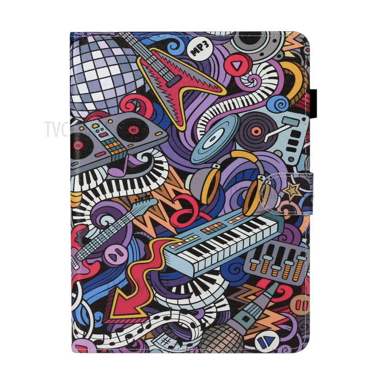 Pattern Printing Card Holder Leather Tablet Case for iPad Pro 11-inch (2020)/(2018) - Musical Instruments-1