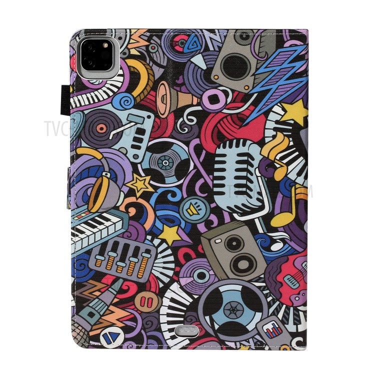 Pattern Printing Card Holder Leather Tablet Case for iPad Pro 11-inch (2020)/(2018) - Musical Instruments-2