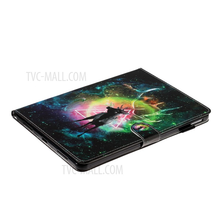 Pattern Printing Card Holder Leather Tablet Case for iPad Pro 11-inch (2020)/(2018) - Elk-4