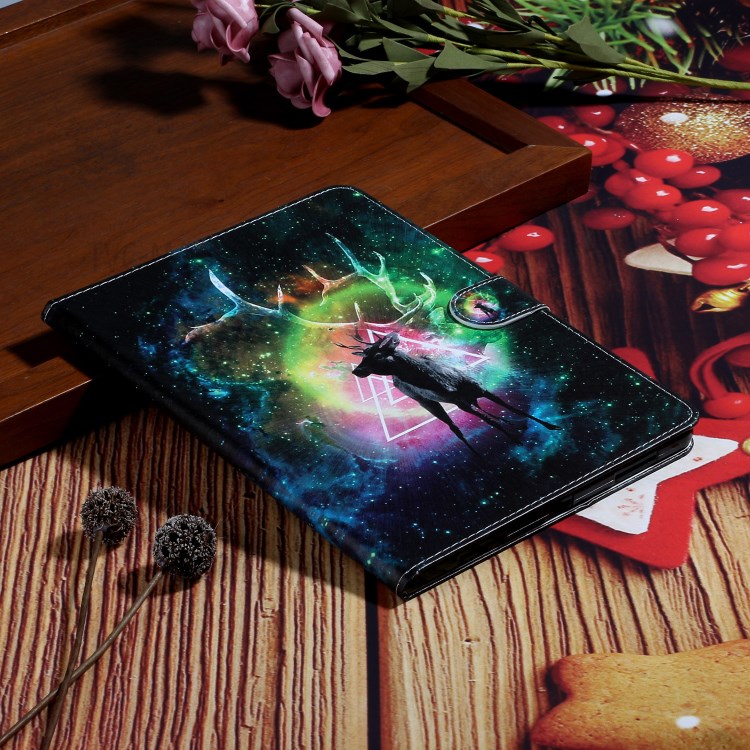 Pattern Printing Card Holder Leather Tablet Case for iPad Pro 11-inch (2020)/(2018) - Elk-6