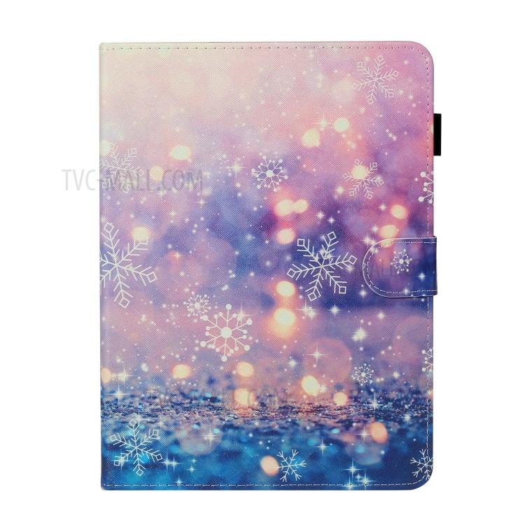 Pattern Printing Card Holder Leather Tablet Case for iPad Pro 11-inch (2020)/(2018) - Snowflake-1