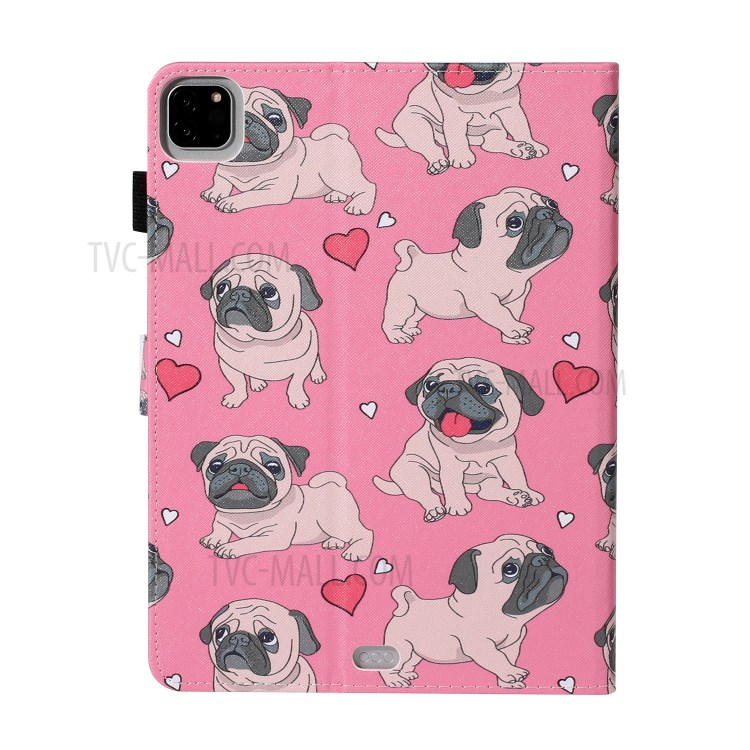 Pattern Printing Card Holder Leather Tablet Case for iPad Pro 11-inch (2020)/(2018) - Dogs-2
