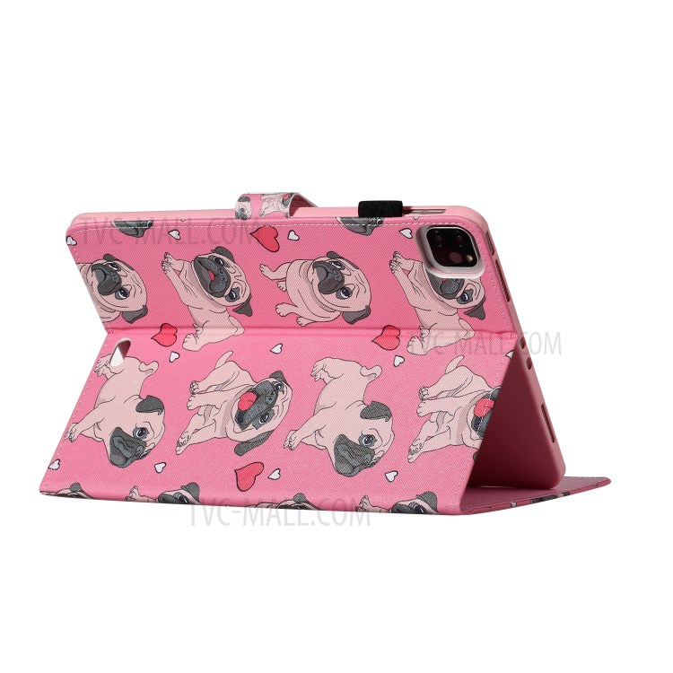 Pattern Printing Card Holder Leather Tablet Case for iPad Pro 11-inch (2020)/(2018) - Dogs-3