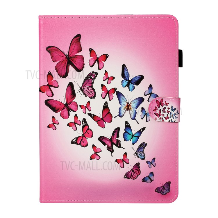 Pattern Printing Card Holder Leather Tablet Case for iPad Pro 11-inch (2020)/(2018) - Butterflies-1