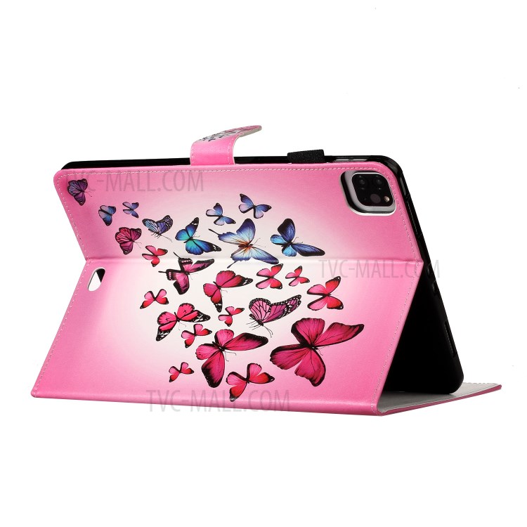 Pattern Printing Card Holder Leather Tablet Case for iPad Pro 11-inch (2020)/(2018) - Butterflies-3