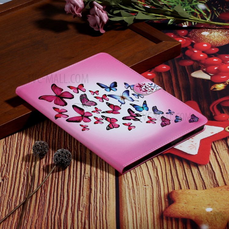 Pattern Printing Card Holder Leather Tablet Case for iPad Pro 11-inch (2020)/(2018) - Butterflies-6