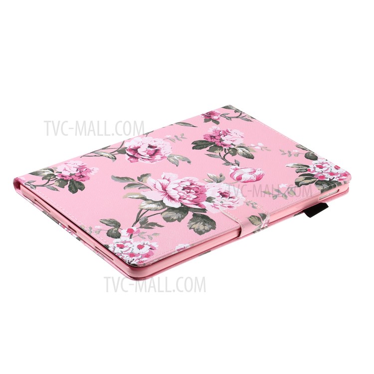 Pattern Printing Card Holder Leather Tablet Case for iPad Pro 11-inch (2020)/(2018) - Flowers-4
