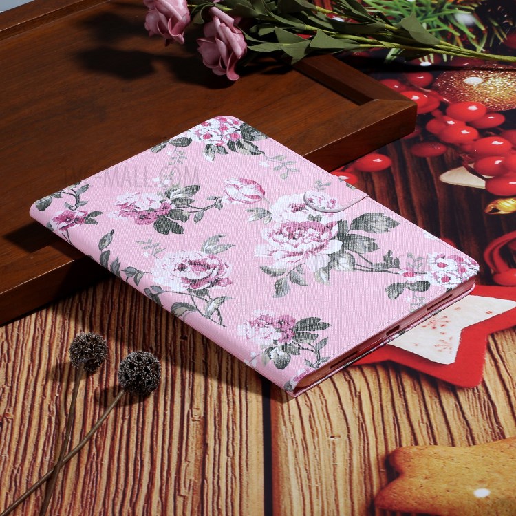 Pattern Printing Card Holder Leather Tablet Case for iPad Pro 11-inch (2020)/(2018) - Flowers-6